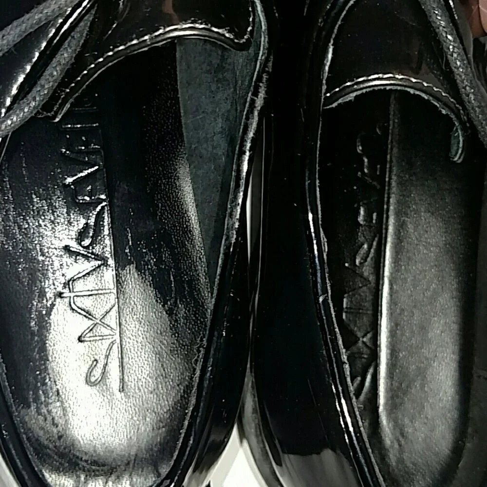 Sixty seven Dk Grey Patent Leather Platform Shoes
